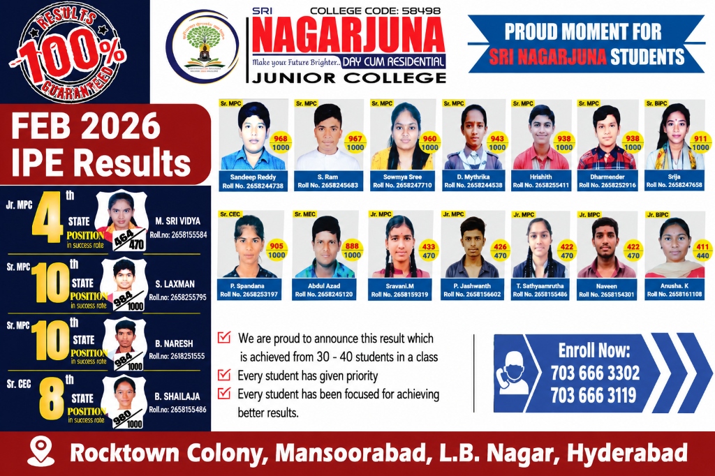Nagarjuna Junior College Inter Toppers Pamphlet