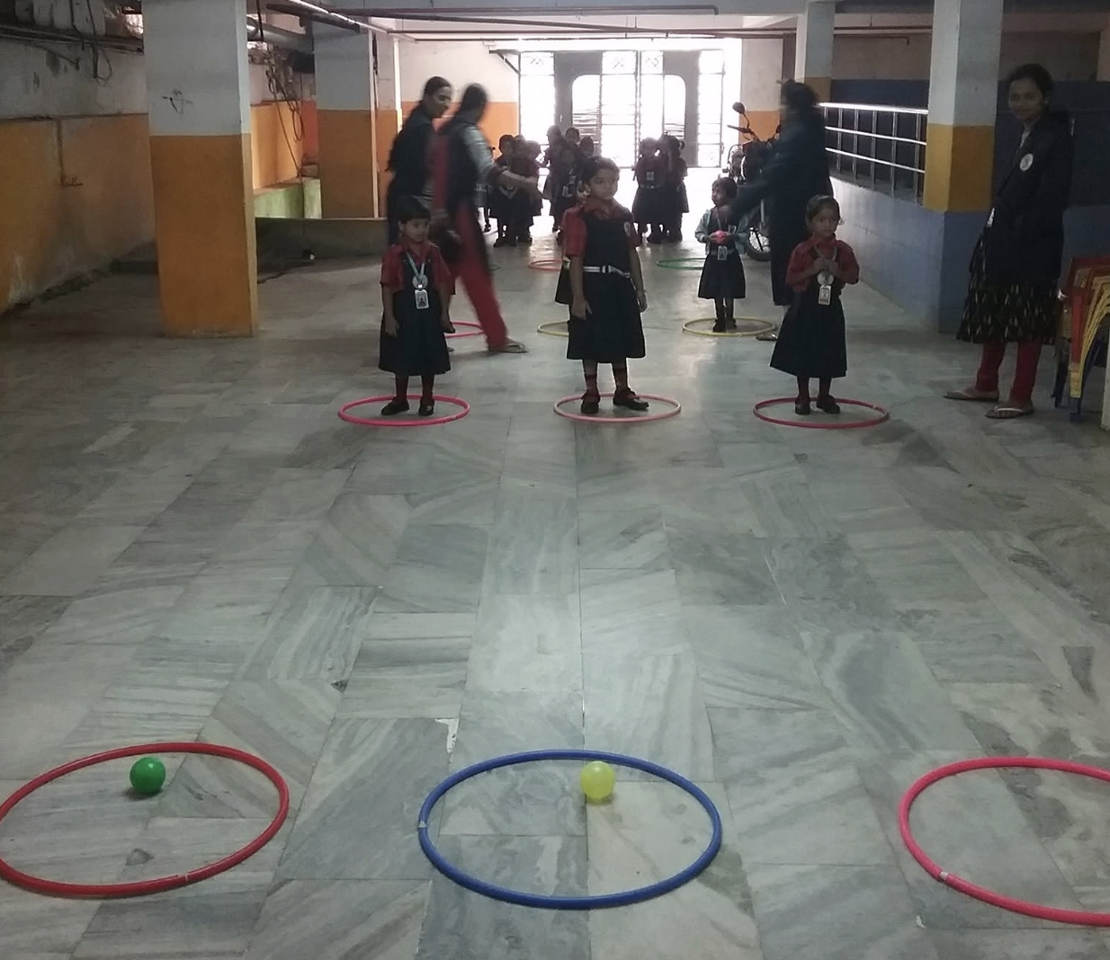 Students Playing Badminton