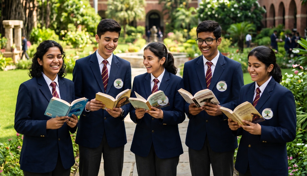 Nagarjuna Students Reading